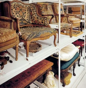 Dexion's adjustable shelving for collections storage.